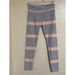 LuLaRoe One Size Blue Pink and Yellow Leggings